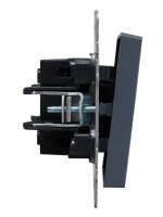 BRITE Выключатель одноклавишный проходной 10А ВС10-1-6-БрМ маренго IEK BR-V12-0-10-K35