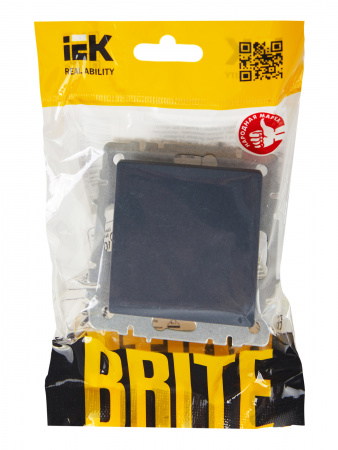 BRITE Выключатель одноклавишный проходной 10А ВС10-1-6-БрМ маренго IEK BR-V12-0-10-K35
