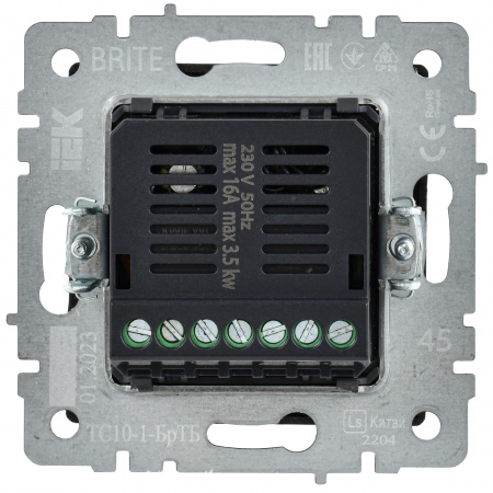 BRITE Термостат электронный с индикацией ТС10-1-БрТБ темная бронза IEK BR-RT11-K45