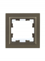 BRITE Рамка 1 пост IP44 РУ-1-БрШ-44 шампань IEK BR-M12-44-K37