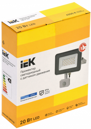 LPDO702-20-K03 Прожектор СДО 07-20Д светодиодный серый с ДД IP54 IEK 