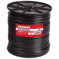 Кабель КВК-П-2 +2х0.75 кв.мм (Cu/Cu) черный (200 м), REXANT 01-4105