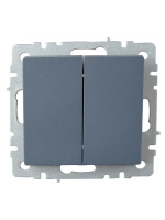 BRITE Выключатель двухклавишный проходной 10А ВС10-2-6-БрМ маренго IEK BR-V22-0-10-K35