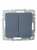 BRITE Выключатель двухклавишный проходной 10А ВС10-2-6-БрМ маренго IEK BR-V22-0-10-K35