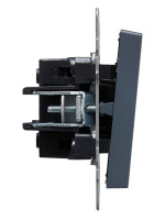 BRITE Выключатель двухклавишный проходной 10А ВС10-2-6-БрМ маренго IEK BR-V22-0-10-K35