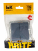 BRITE Выключатель двухклавишный проходной 10А ВС10-2-6-БрМ маренго IEK BR-V22-0-10-K35