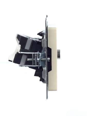 BRITE Розетка двойная TV+RJ45 кат.5E РТВ/РК12-БрКр бежевый IEK BR-AK20-1-K10