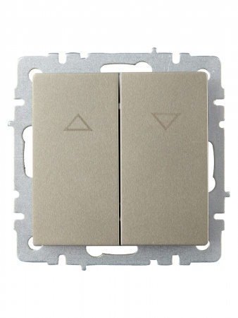 BRITE Выключатель жалюзи 10А ВС10-1-5-БрШ шампань IEK BR-V15-0-10-K37