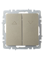 BRITE Выключатель жалюзи 10А ВС10-1-5-БрШ шампань IEK BR-V15-0-10-K37
