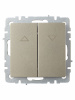 BRITE Выключатель жалюзи 10А ВС10-1-5-БрШ шампань IEK BR-V15-0-10-K37