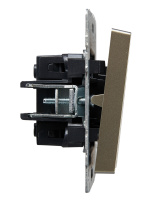 BRITE Выключатель жалюзи 10А ВС10-1-5-БрШ шампань IEK BR-V15-0-10-K37