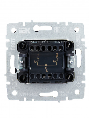 BRITE Выключатель жалюзи 10А ВС10-1-5-БрШ шампань IEK BR-V15-0-10-K37