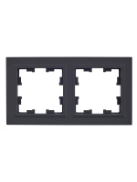 BRITE Рамка 2 поста РУ-2-БрГ графит IEK BR-M22-K53