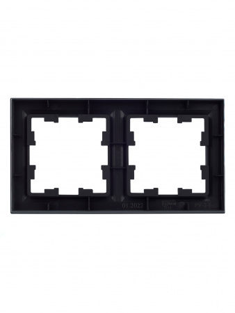 BRITE Рамка 2 поста РУ-2-БрГ графит IEK BR-M22-K53
