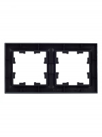 BRITE Рамка 2 поста РУ-2-БрГ графит IEK BR-M22-K53