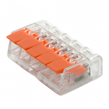 Клемма монтажная компактная 5-проводная, STEKKER LD221-415 32395