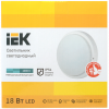 Светильник светодиодный ДПО 4004 18Вт IP54 4000K круг белый пластик IEK LDPO0-4004-18-4000-K01