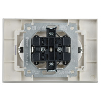 BRITE Розетка двойная с заземлением с защитными шторками 16А в сборе РСш12-3-БрБ белый IEK BR-R24-16-K01-F