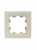 BRITE Рамка 1 пост РУ-1-2-БрВа стекло ванильный IEK BR-M12-G-K10