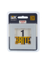 BRITE Рамка 1 пост РУ-1-2-БрБ стекло белый IEK BR-M12-G-K01
