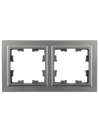 BRITE Рамка 2 поста РУ-2-БрС сталь IEK BR-M22-K46