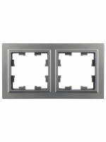 BRITE Рамка 2 поста РУ-2-БрС сталь IEK BR-M22-K46