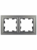 BRITE Рамка 2 поста РУ-2-БрС сталь IEK BR-M22-K46