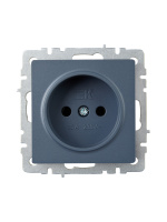 BRITE Розетка без заземления без защитных шторок 10А РС10-1-0-БрМ маренго IEK BR-R10-10-K35