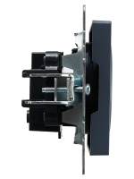 BRITE Розетка без заземления без защитных шторок 10А РС10-1-0-БрМ маренго IEK BR-R10-10-K35