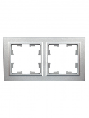 BRITE Рамка 2 поста РУ-2-БрА алюминий IEK BR-M22-K47
