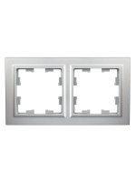 BRITE Рамка 2 поста РУ-2-БрА алюминий IEK BR-M22-K47