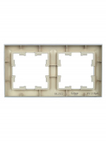 BRITE Рамка 2 поста РУ-2-БрА алюминий IEK BR-M22-K47