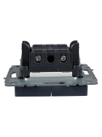 BRITE Выключатель двухклавишный с индикацией 10А ВС10-2-1-БрМ маренго IEK BR-V20-1-10-K35