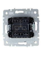 BRITE Выключатель двухклавишный с индикацией 10А ВС10-2-1-БрМ маренго IEK BR-V20-1-10-K35