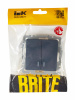 BRITE Выключатель двухклавишный с индикацией 10А ВС10-2-1-БрМ маренго IEK BR-V20-1-10-K35