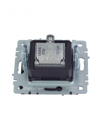 BRITE Розетка двойная TV+SAT РТВ/РСп12-БрЧ черный IEK BR-AF20-O-K02