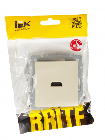 BRITE Розетка HDMI РHDMI-0-БрКр бежевый IEK BR-H10-K10