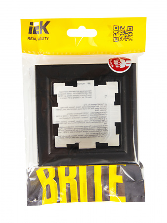 BRITE Рамка 1 пост IP44 РУ-1-БрЧ-44 черный IEK BR-M12-44-K02