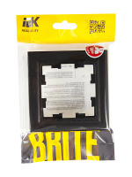 BRITE Рамка 1 пост IP44 РУ-1-БрЧ-44 черный IEK BR-M12-44-K02