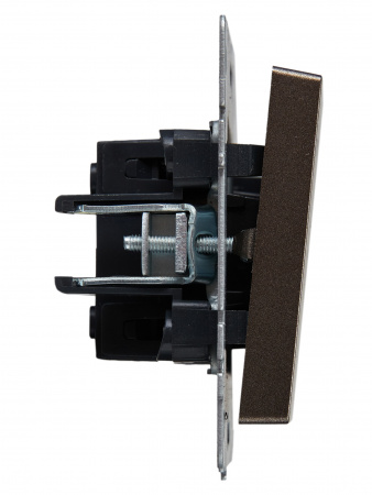 BRITE Выключатель одноклавишный проходной 10А ВС10-1-6-БрТБ темная бронза IEK BR-V12-0-10-K45