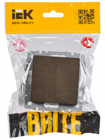 BRITE Выключатель одноклавишный проходной 10А ВС10-1-6-БрТБ темная бронза IEK BR-V12-0-10-K45