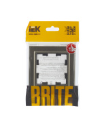 BRITE Рамка 1 пост РУ-1-БрШ шампань IEK BR-M12-K37