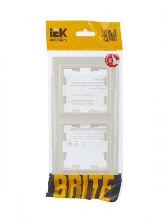 BRITE Рамка 2 поста РУ-2-БрЖ жемчуг IEK BR-M22-K36