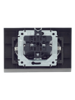 BRITE Розетка двойная с заземлением с защитными шторками 16А в сборе РСш12-3-БрС сталь IEK BR-R24-16-K46-F