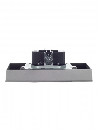 BRITE Розетка двойная с заземлением с защитными шторками 16А в сборе РСш12-3-БрС сталь IEK BR-R24-16-K46-F