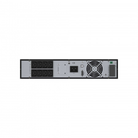 Источник бесперебойного питания Online Small Rackmount, 2000 ВА/1800 Вт, 1/1, 8xIEC C13, EPO, USB, RS-232, Rack 2U, з/у 1А, 4х9Ач DKC SMALLR2A5I