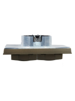 BRITE Розетка двойная с заземлением с защитными шторками и крышкой 16А в сборе IP44 РСбш12-3-44-БрШ шампань IEK BR-R26-16-44-K37-F