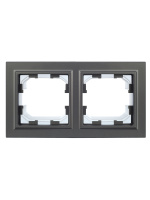 BRITE Рамка 2 поста IP44 РУ-2-БрС-44 сталь IEK BR-M22-44-K46
