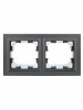 BRITE Рамка 2 поста IP44 РУ-2-БрС-44 сталь IEK BR-M22-44-K46