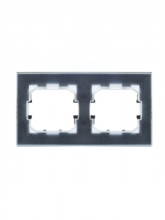 BRITE Рамка 2 поста IP44 РУ-2-БрС-44 сталь IEK BR-M22-44-K46